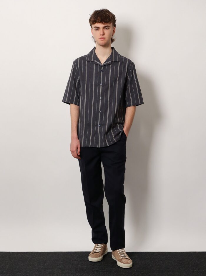 Brunello Cucinelli Cotton Shirt With Striped Motif