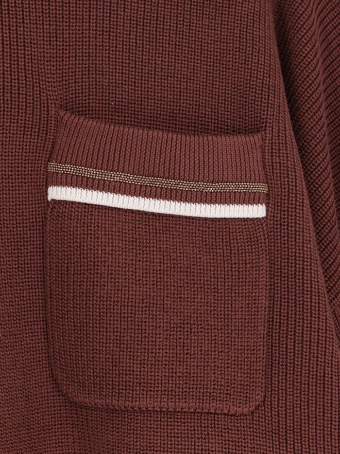 Brunello Cucinelli Cotton Sweater With Front Monili Detail