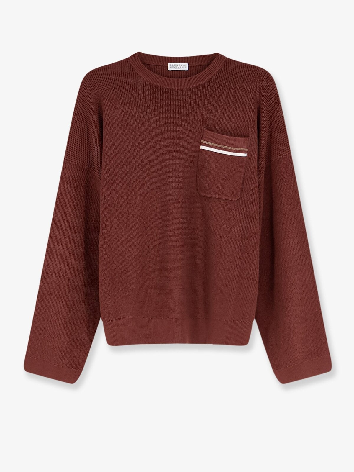 Brunello Cucinelli Cotton Sweater With Front Monili Detail