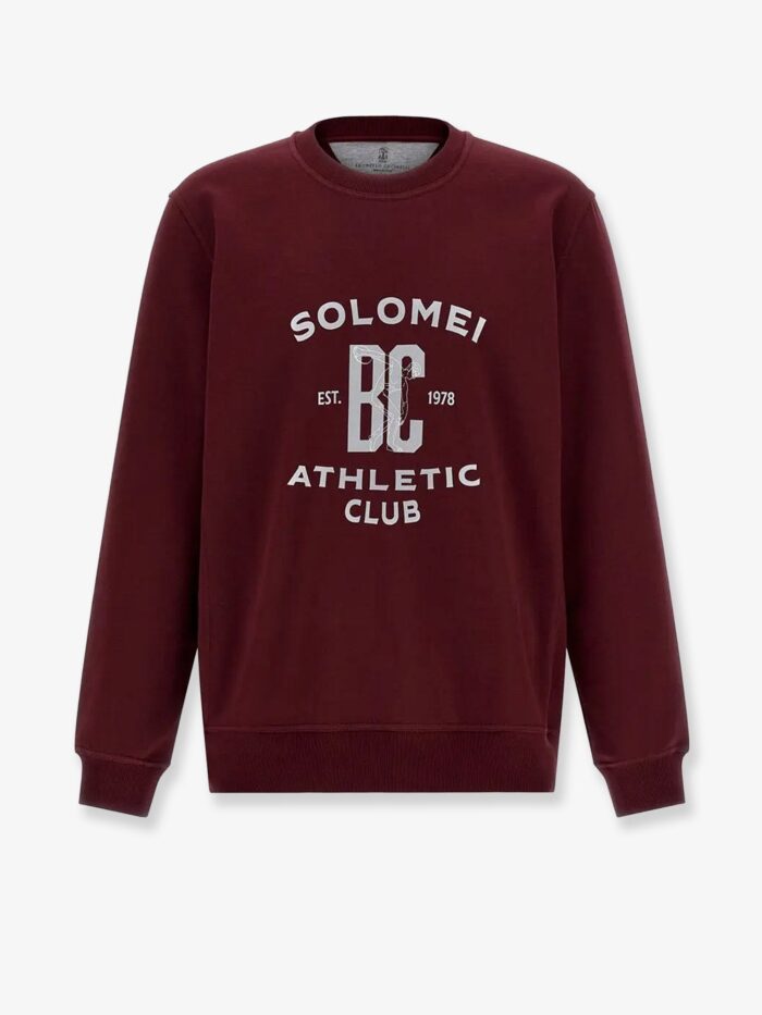Brunello Cucinelli Cotton Sweatshirt With Print On The Front