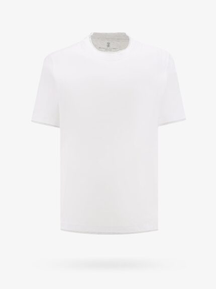 Brunello Cucinelli Cotton T-shirt With Contrasting Profiles