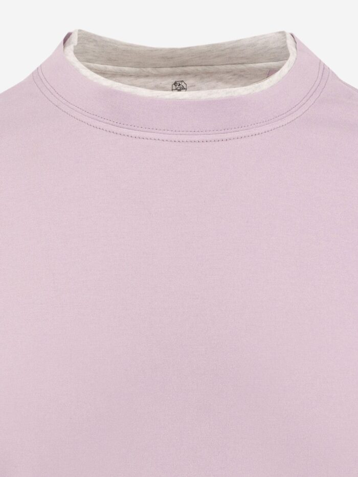 Brunello Cucinelli Cotton T-shirt With Contrasting Profiles