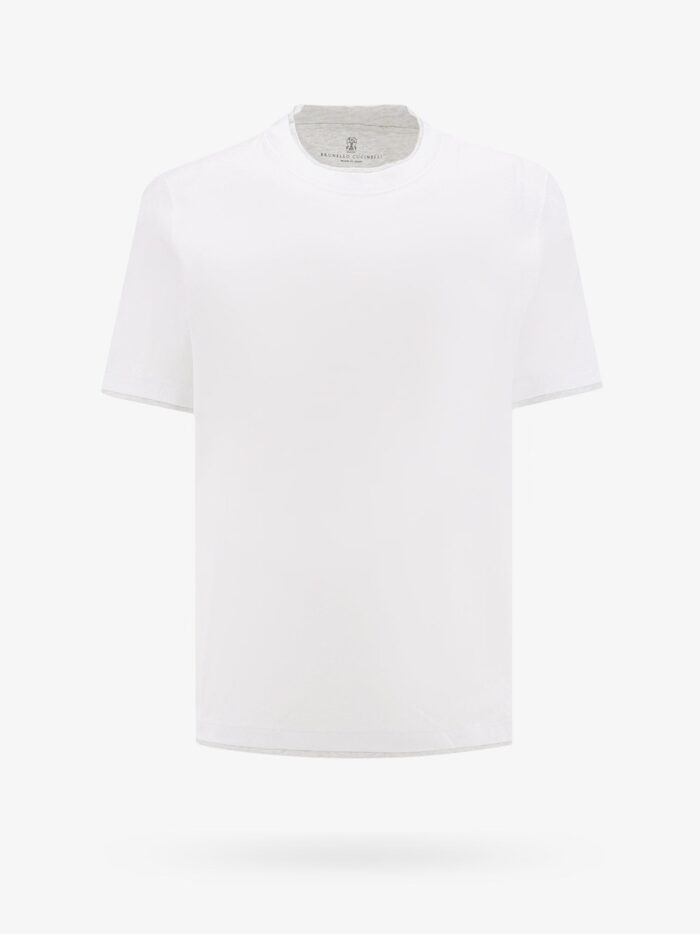 Brunello Cucinelli Cotton T-shirt With Contrasting Profiles