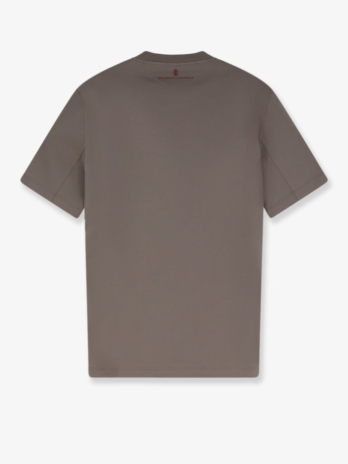 Brunello Cucinelli Cotton T-shirt With Front Embroidery