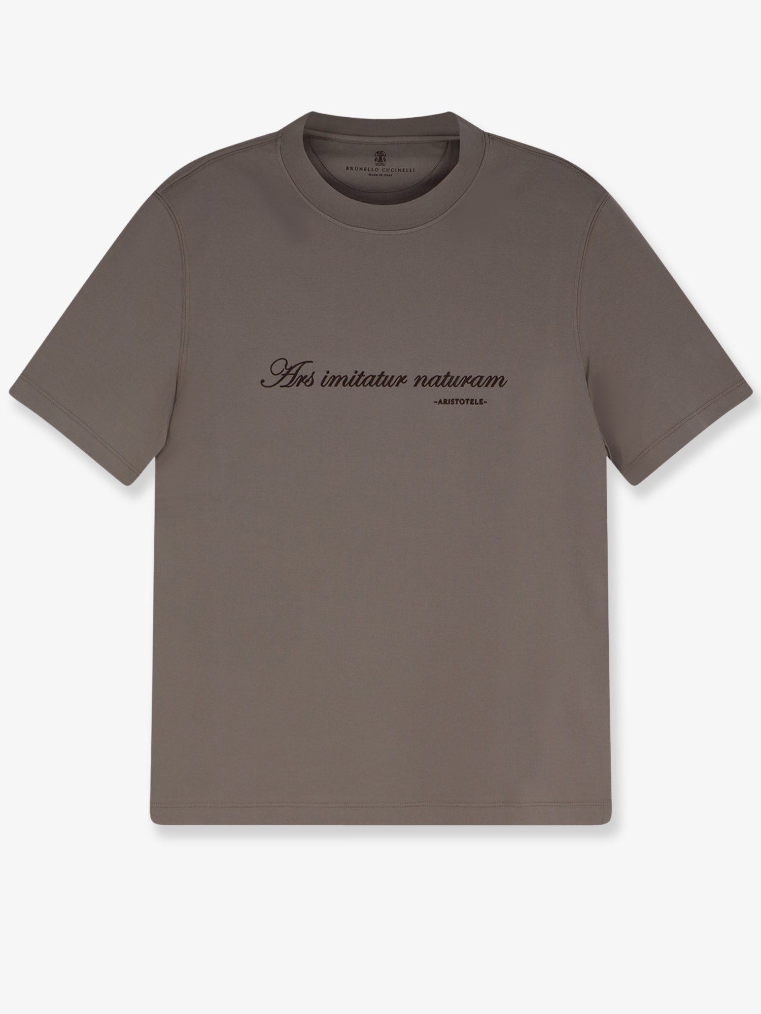 Brunello Cucinelli Cotton T-shirt With Front Embroidery
