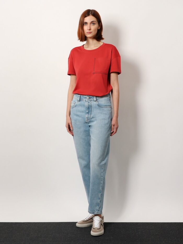 Brunello Cucinelli Cotton T-shirt With Monili Detail