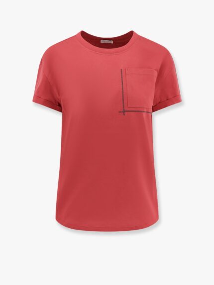 Brunello Cucinelli Cotton T-shirt With Monili Detail