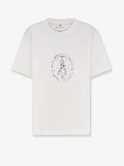 Brunello Cucinelli Cotton T-shirt With Print On The Front