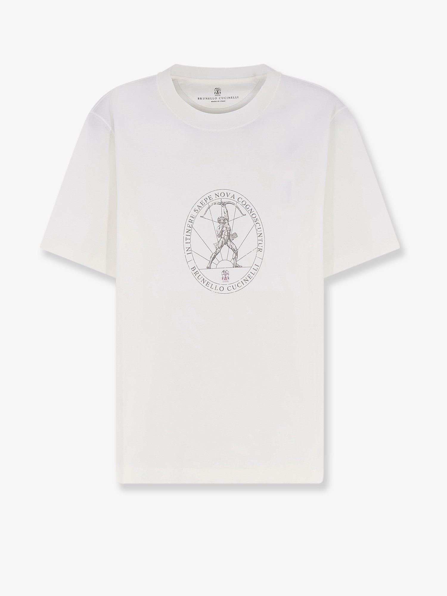 Brunello Cucinelli Cotton T-shirt With Print On The Front
