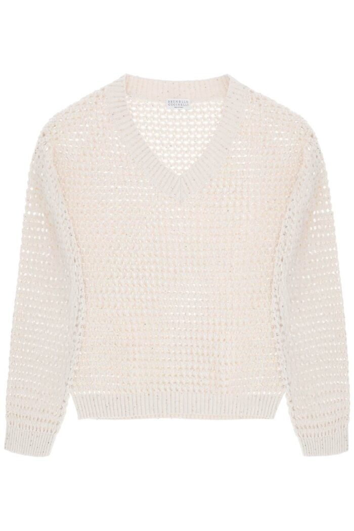 BRUNELLO CUCINELLI Dazzling Net Cotton Sweater