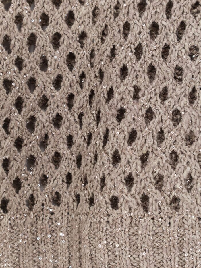 Brunello Cucinelli Dazzling Net Silk And Linen Blend Sweater