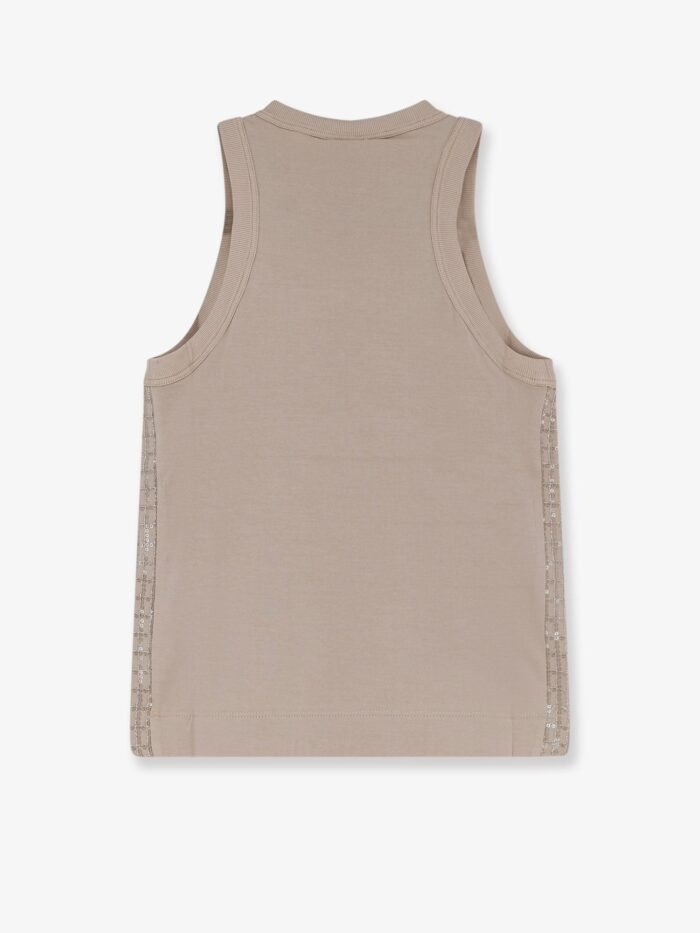 Brunello Cucinelli Dazzling Pattern Jersey Tank Top