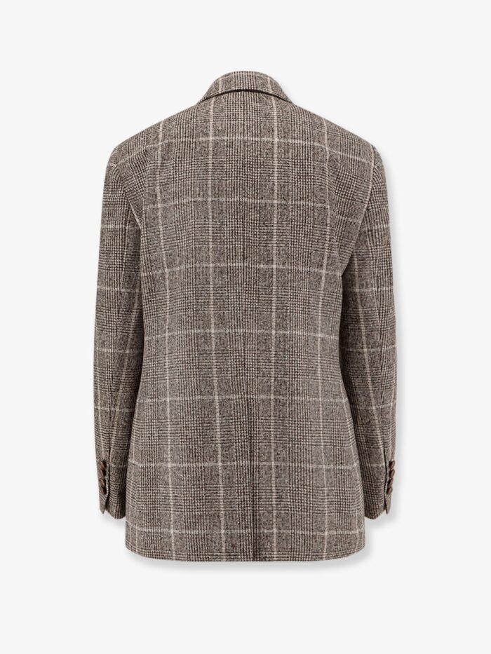 Brunello Cucinelli Double-breasted Prince Of Wales Blazer