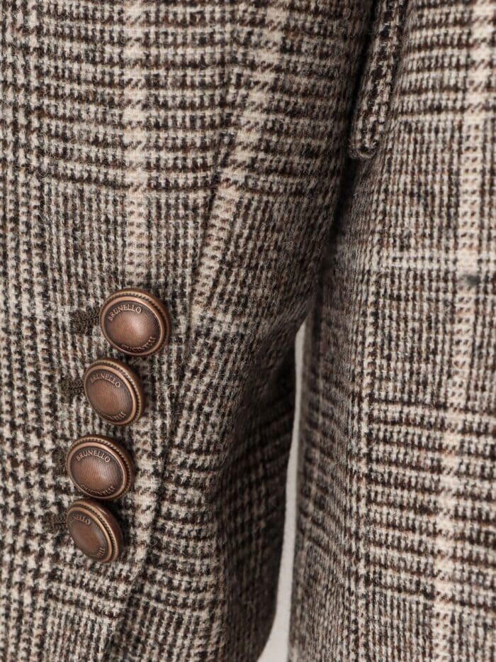 Brunello Cucinelli Double-breasted Prince Of Wales Blazer