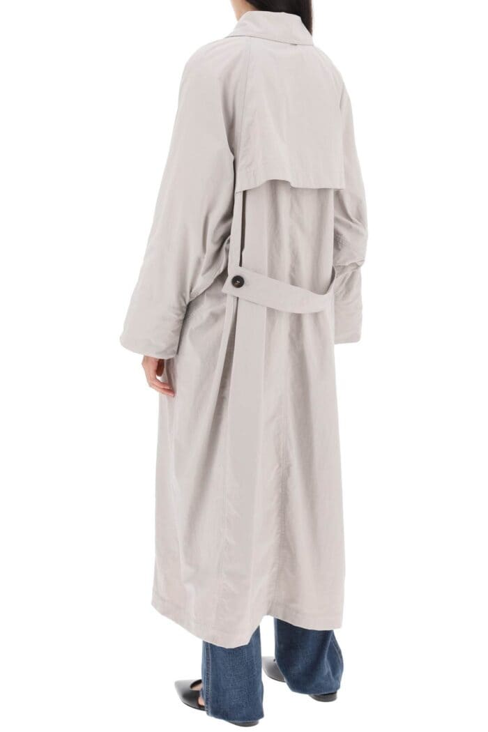 BRUNELLO CUCINELLI Double-breasted Trench Coat With Shiny Cuff Details