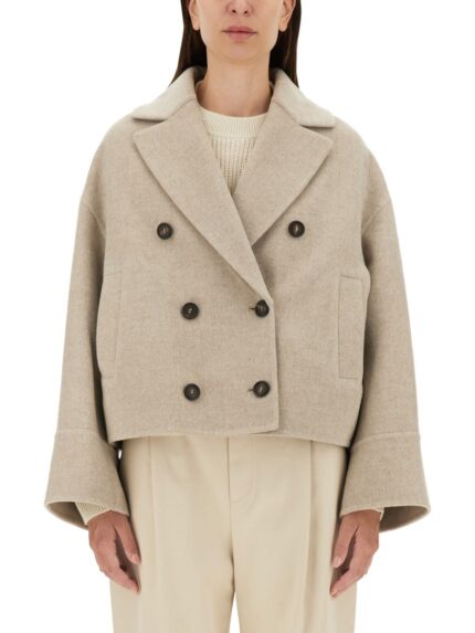 Brunello Cucinelli DOUBLE WOVEN WOOL AND CASHMERE CABAN