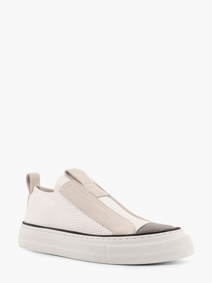 Brunello Cucinelli Fabric Sneakers With Suede Inserts