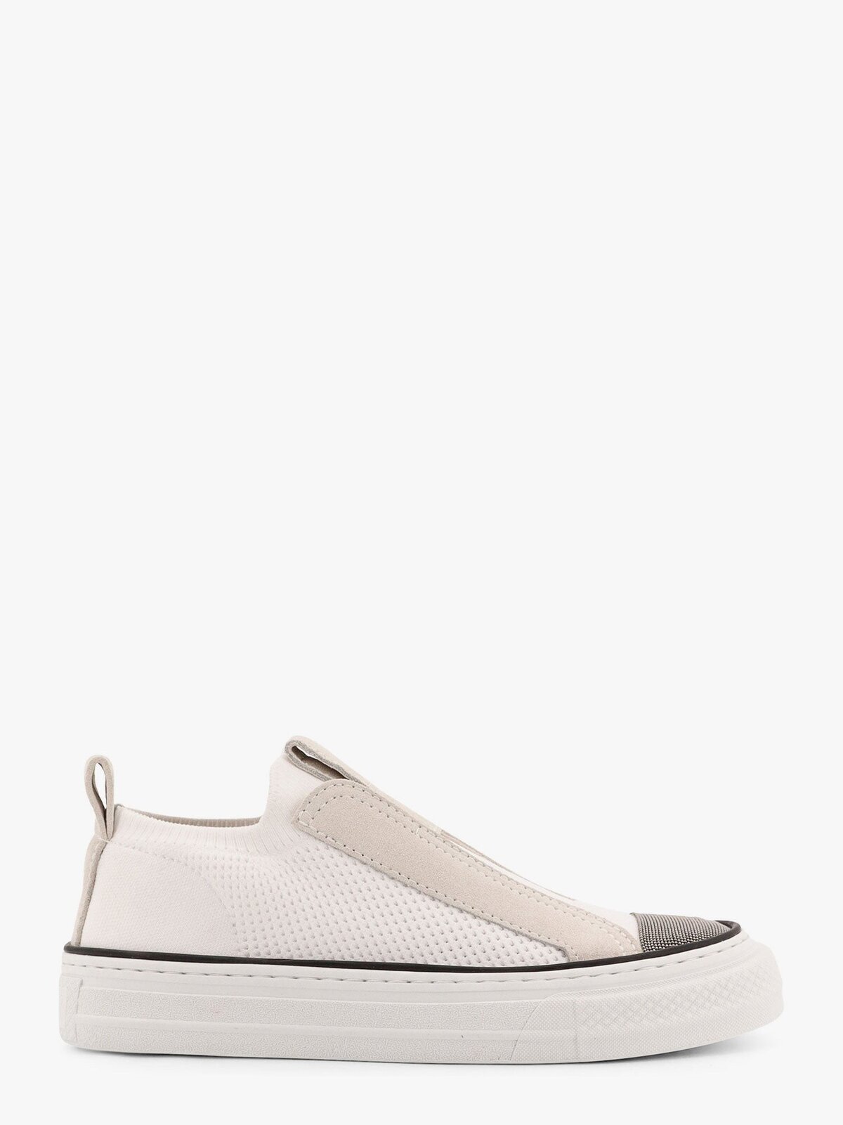 Brunello Cucinelli Fabric Sneakers With Suede Inserts
