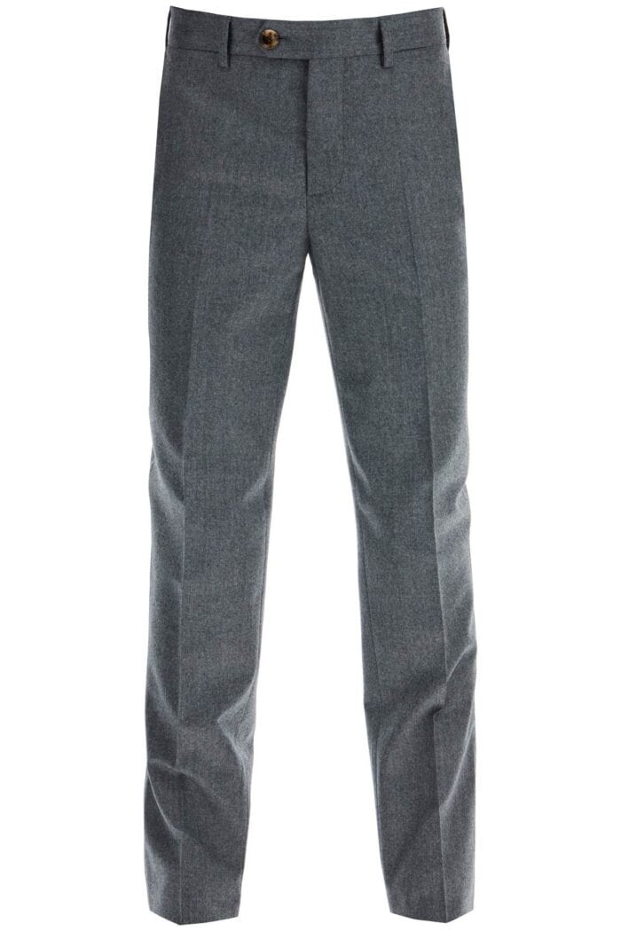 BRUNELLO CUCINELLI Italian Fit Flannel Trousers For A