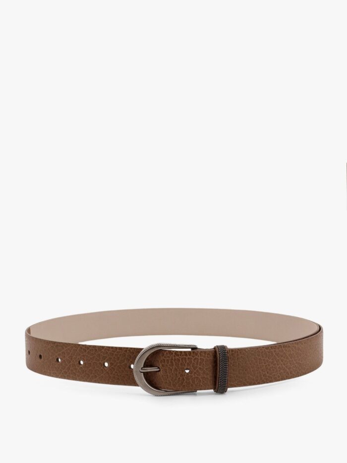 Brunello Cucinelli Leather Belt With Monili Detail