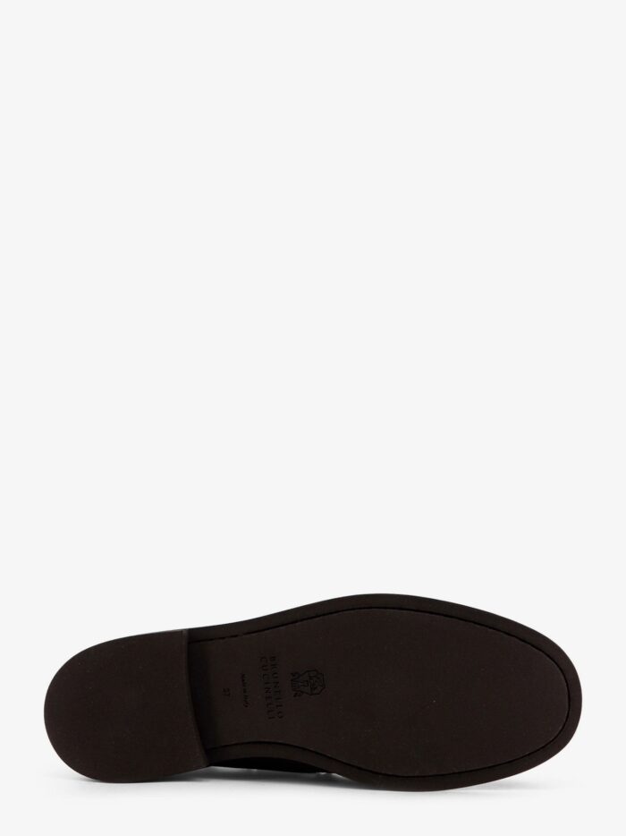 Brunello Cucinelli Leather Loafers With Monili Detail