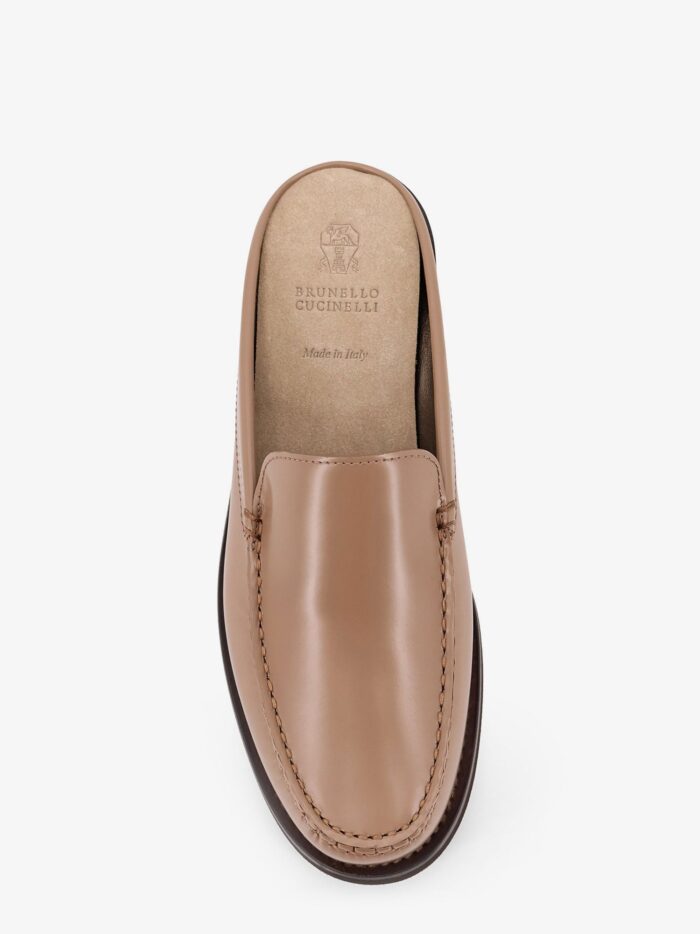 Brunello Cucinelli Leather Sabot Loafer