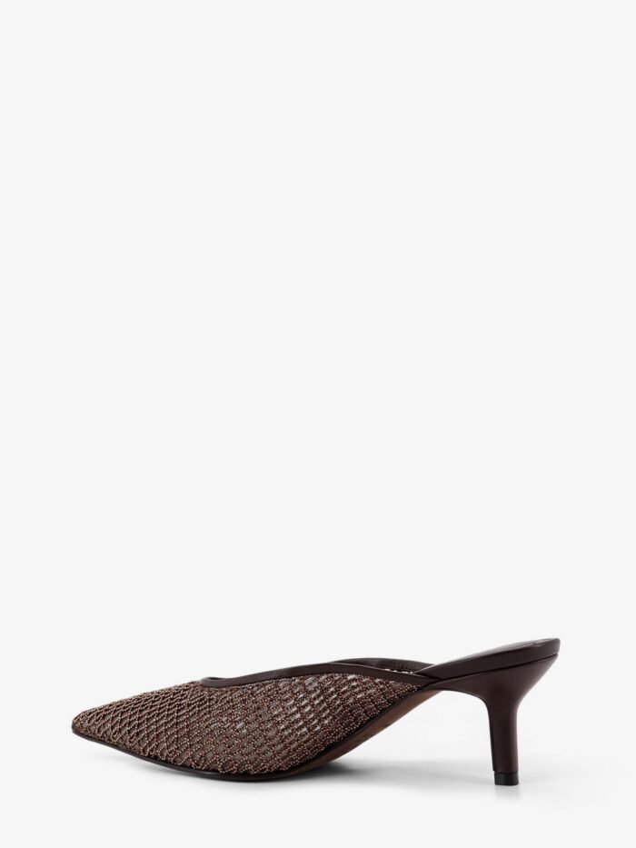 Brunello Cucinelli Leather Sandals With Monili Detail