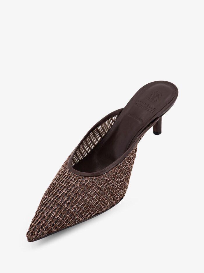 Brunello Cucinelli Leather Sandals With Monili Detail