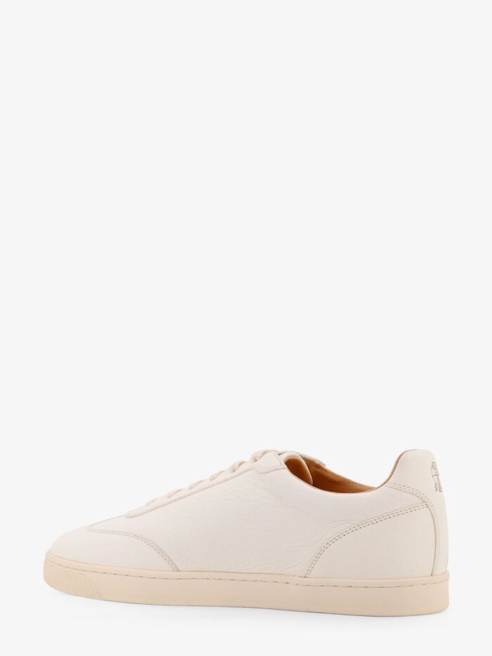 Brunello Cucinelli Leather Sneakers With Back Logo Print