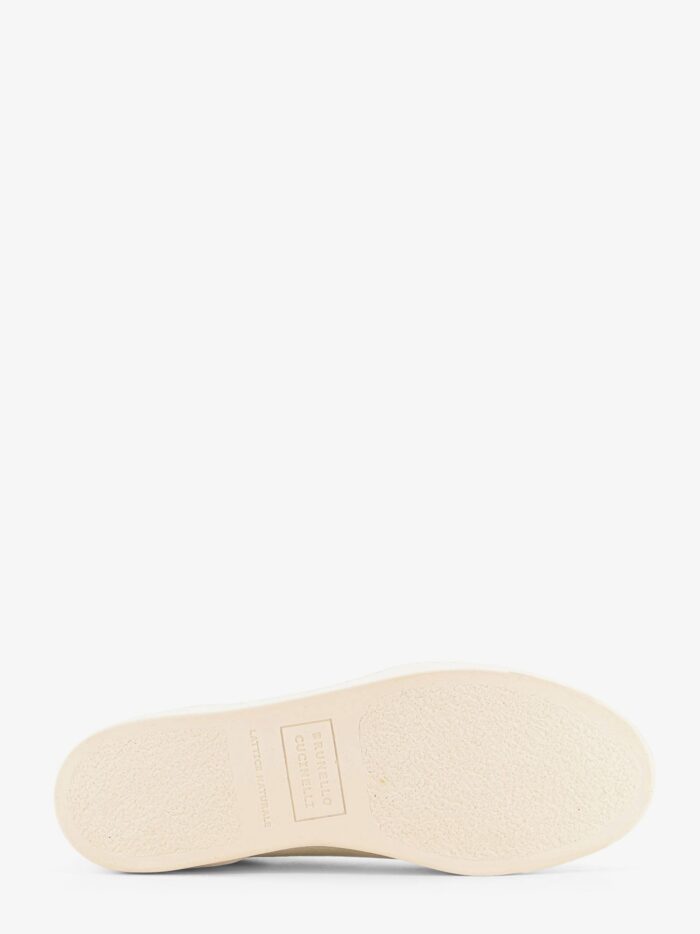 Brunello Cucinelli Leather Sneakers With Back Logo Print
