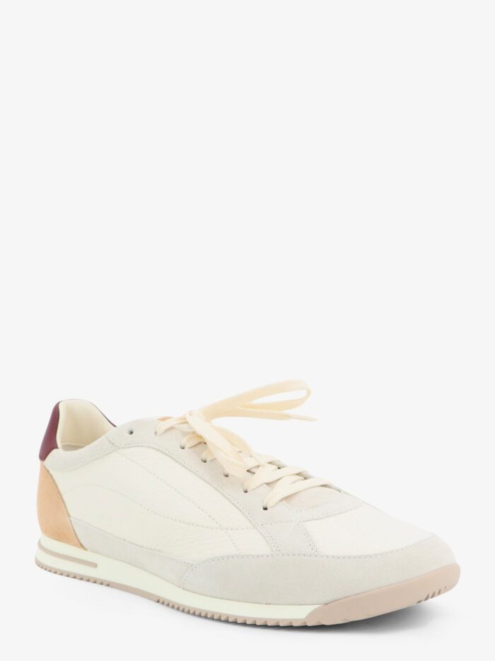 Brunello Cucinelli Leather Sneakers With Suede Inserts