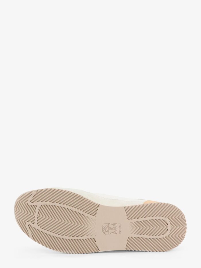 Brunello Cucinelli Leather Sneakers With Suede Inserts