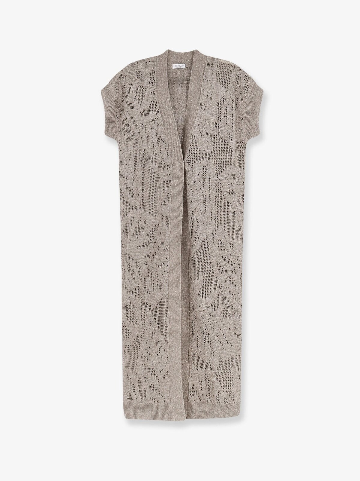 Brunello Cucinelli Linen And Cotton Blend Long Cardigan With All-over Micro-sequin Detail