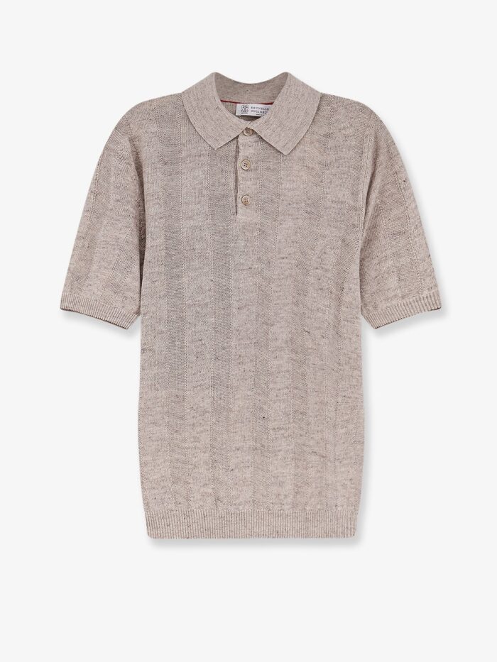 Brunello Cucinelli Linen And Cotton Blend Polo Shirt