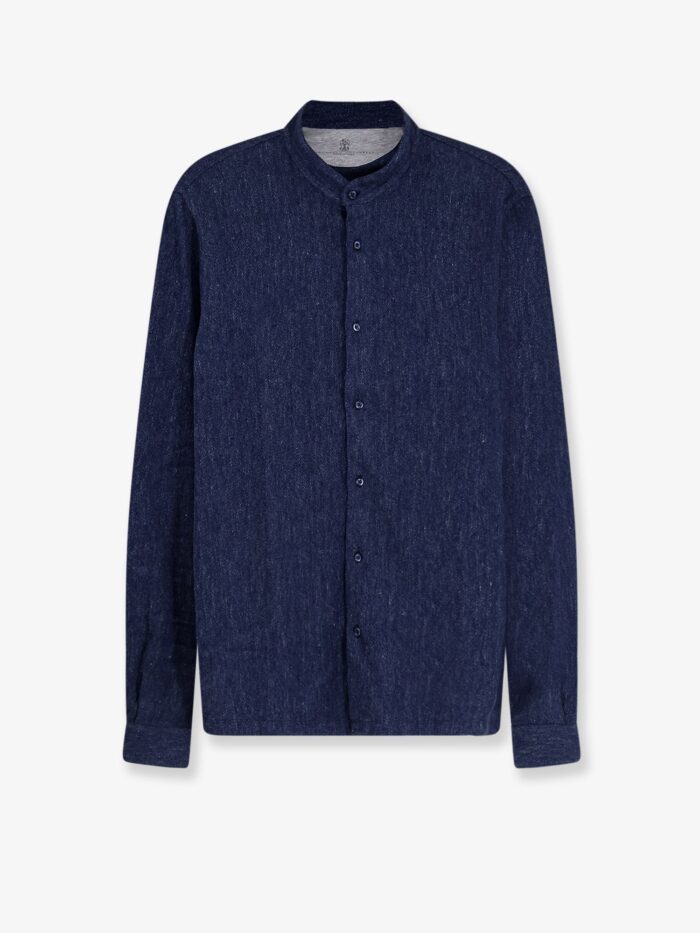 brunello cucinelli linen and cotton blend shirt Brunello Cucinelli Linen And Cotton Blend Shirt