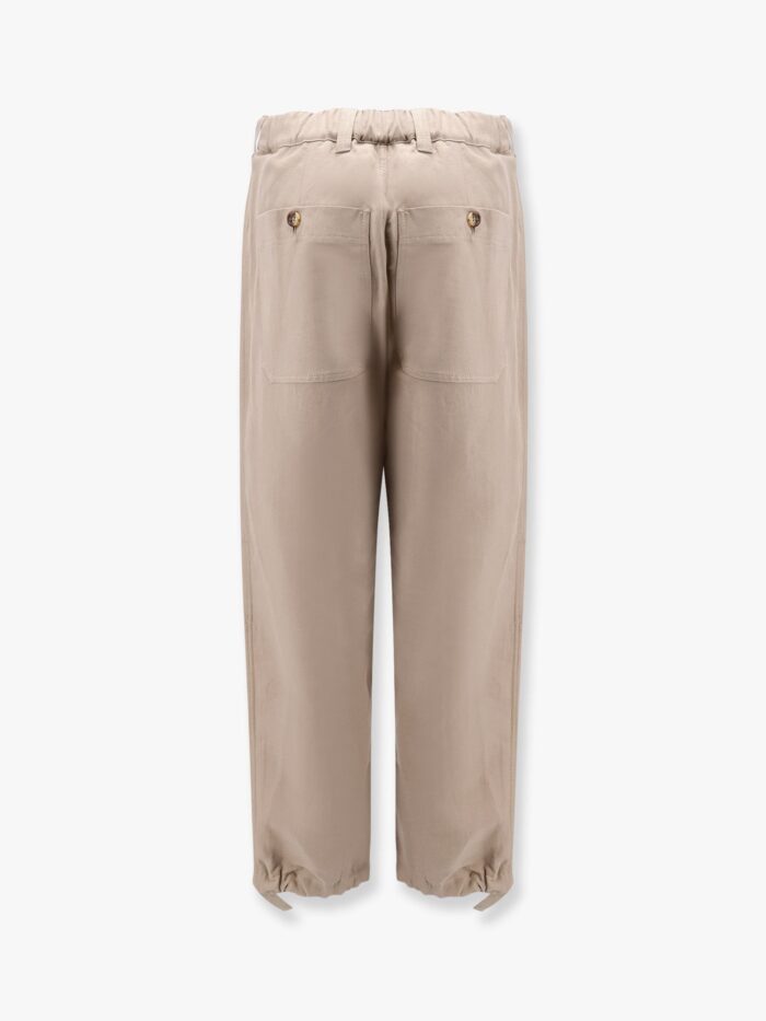 Brunello Cucinelli Linen And Cotton Relaxed Fit Trousers