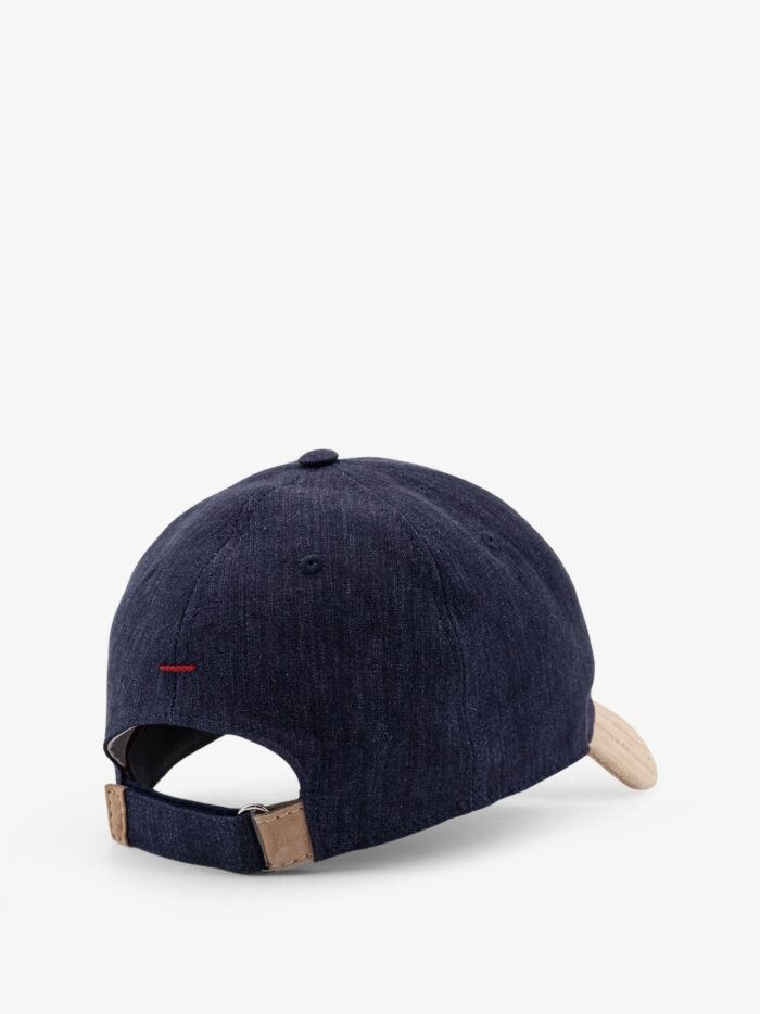 Brunello Cucinelli Linen Baseball Hat With Suede Visor