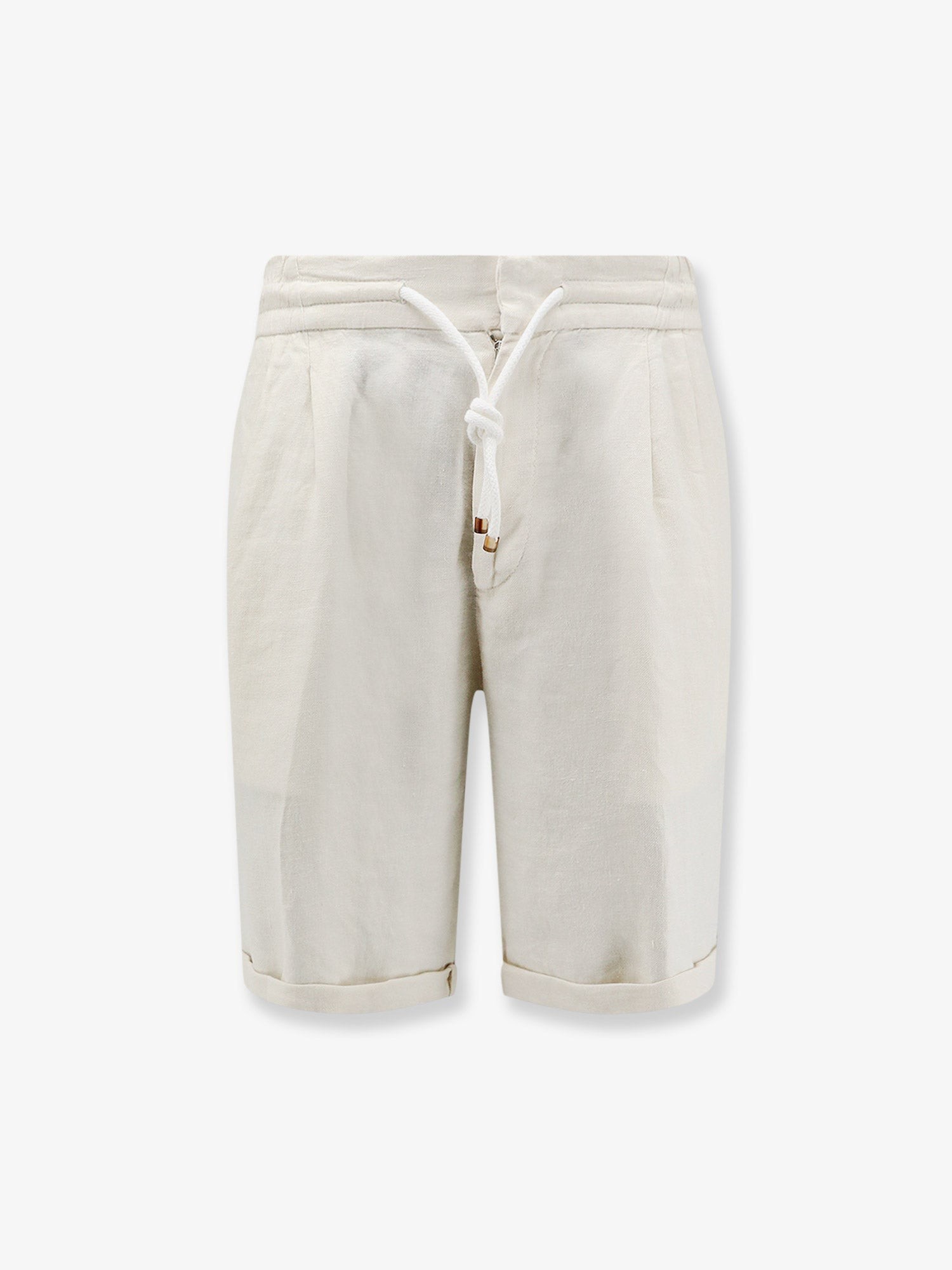 Brunello Cucinelli Linen Bermuda Shorts With Drawstring