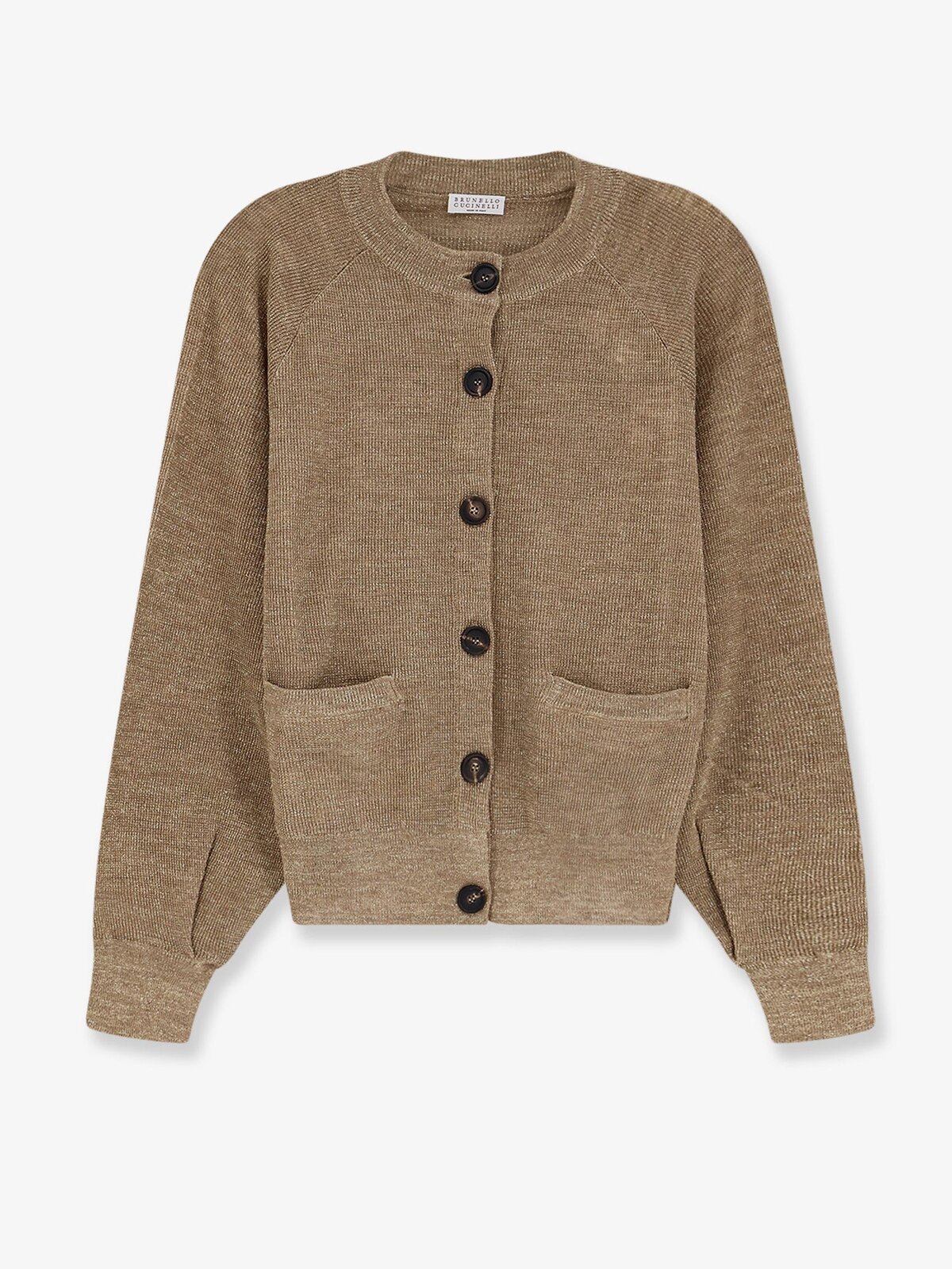 Brunello Cucinelli Linen Blend Cardigan With Lurex Effect