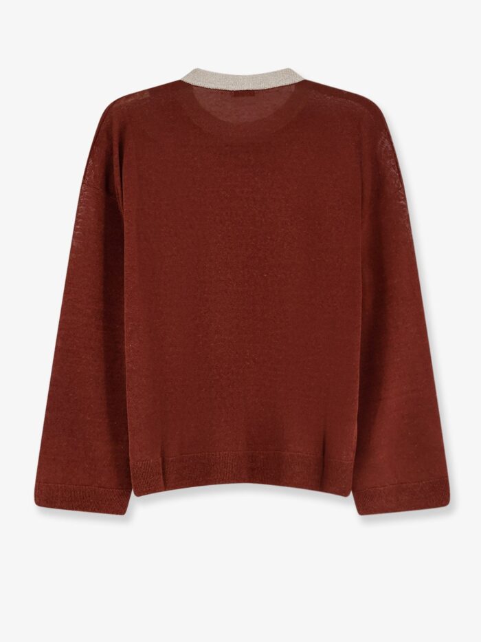 Brunello Cucinelli Linen Blend Sweater With Lurex Detail