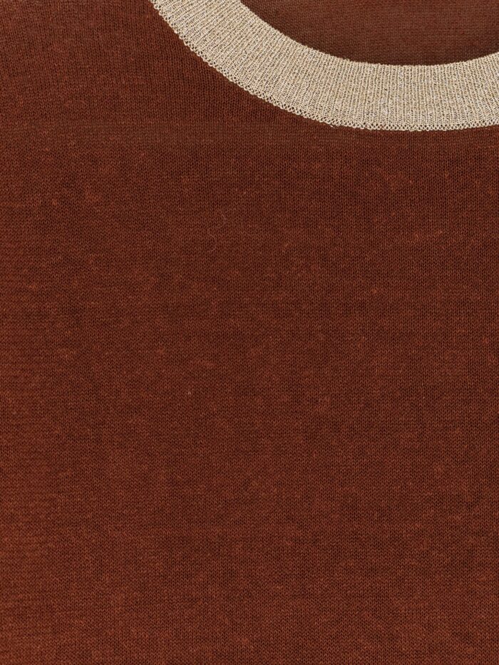 Brunello Cucinelli Linen Blend Sweater With Lurex Detail