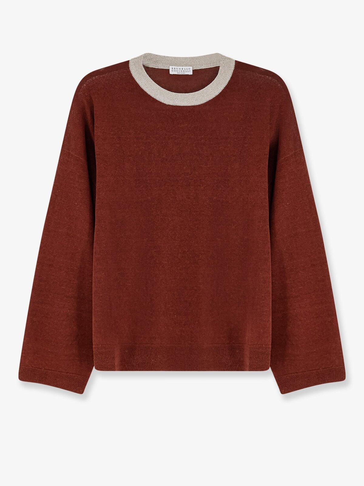 Brunello Cucinelli Linen Blend Sweater With Lurex Detail