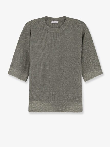 Brunello Cucinelli Linen Blend Sweater With Lurex Effect
