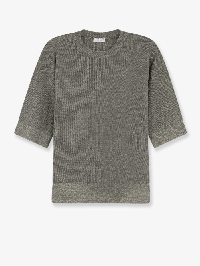 Brunello Cucinelli Linen Blend Sweater With Lurex Effect