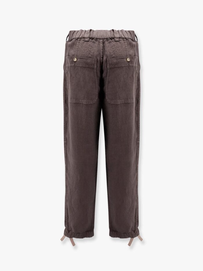 Brunello Cucinelli Linen Gabardine Relaxed Fit Trousers