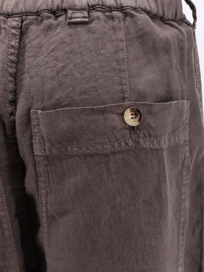 Brunello Cucinelli Linen Gabardine Relaxed Fit Trousers