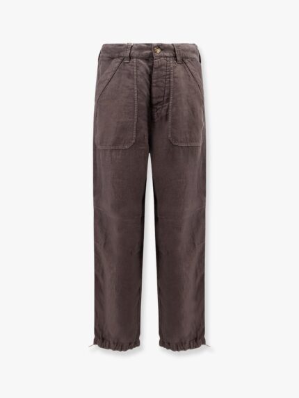 Brunello Cucinelli Linen Gabardine Relaxed Fit Trousers