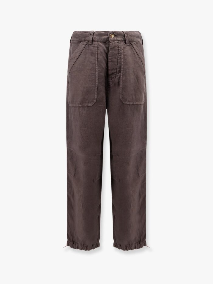 Brunello Cucinelli Linen Gabardine Relaxed Fit Trousers