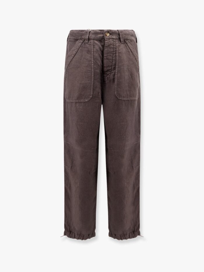 Brunello Cucinelli Linen Gabardine Relaxed Fit Trousers
