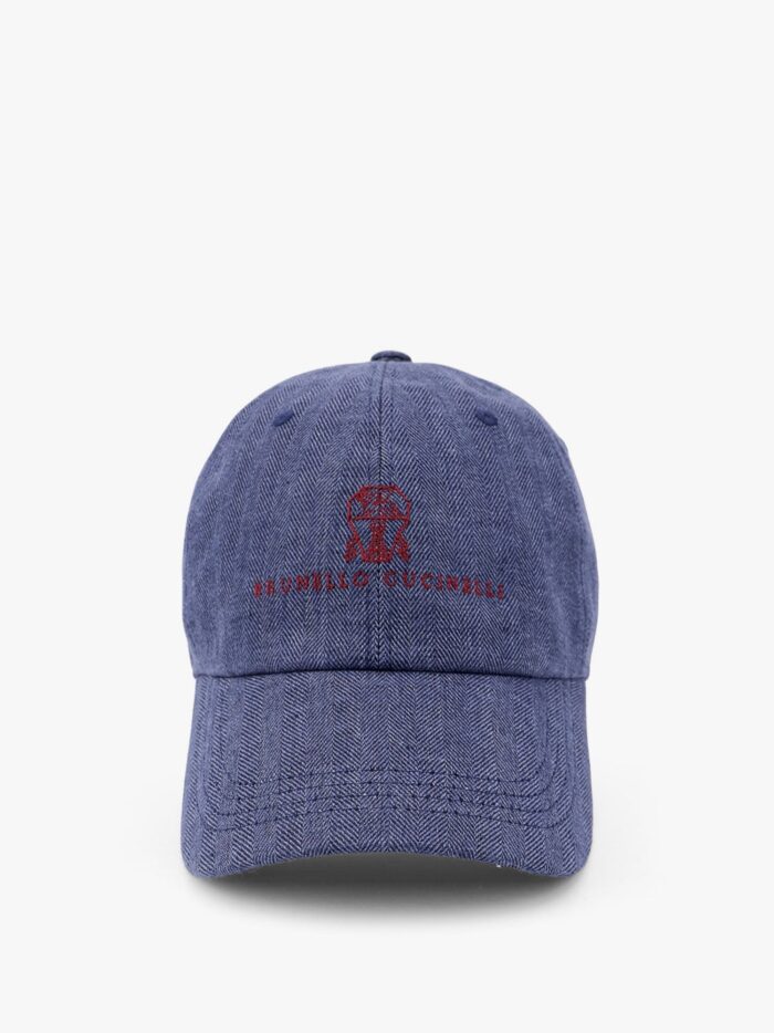 Brunello Cucinelli Linen Hat With Frontal Logo